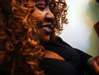 Close-up of young woman