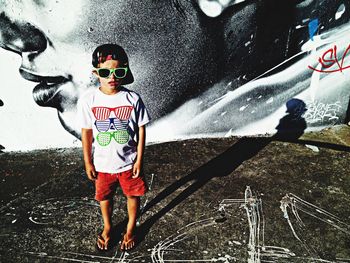 Woman standing in park