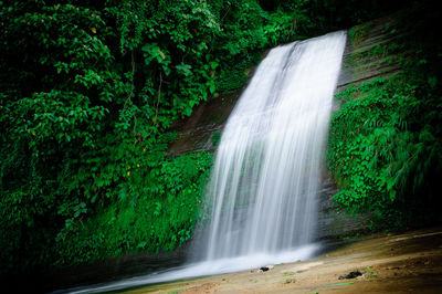 Scenic view of waterfall