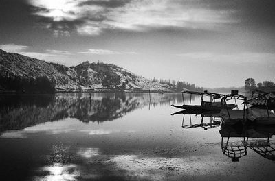 Scenic view of calm lake