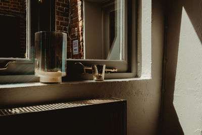 Glass window of house