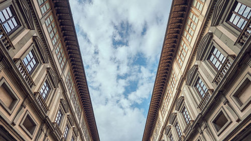 Low angle view of buildings against sky