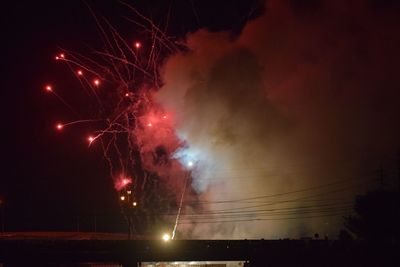 Close-up of firework display