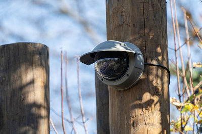 Closed circuit security camera is mounted to watch your activities