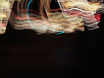 Close-up of light trails