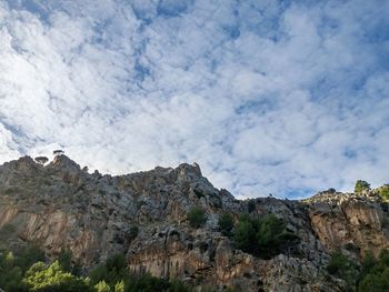 Rock formation against sky