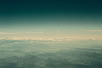 Aerial view of mountain range