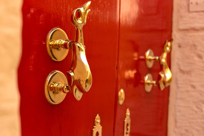 Close-up of door knocker