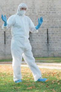 Full length of man standing in park