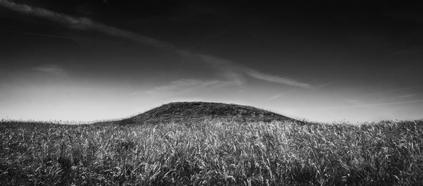 Ancient barrow burial mound