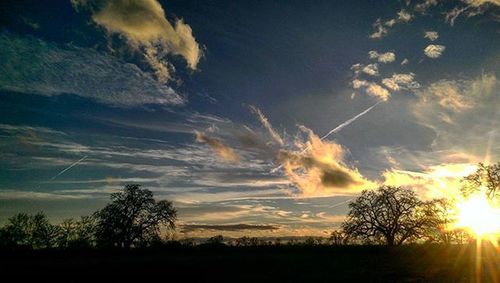 Scenic view of sunset over landscape