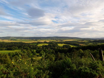 Scenic view of land against sky