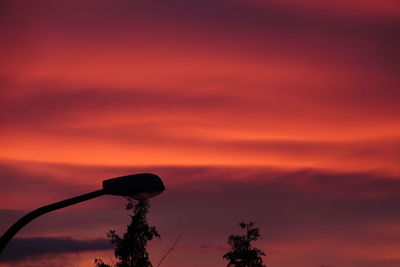 Silhouette tree against sky during sunset