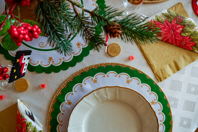 Close-up of christmas decorations