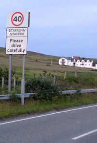 Information sign on road