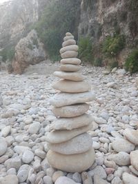 Stack of stones on rocks