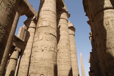 Low angle view of old ruins