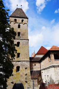 Low angle view of historic building against sky