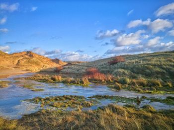 Scenic view of landscape against sky