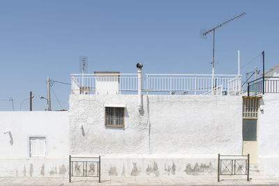 Building against clear sky