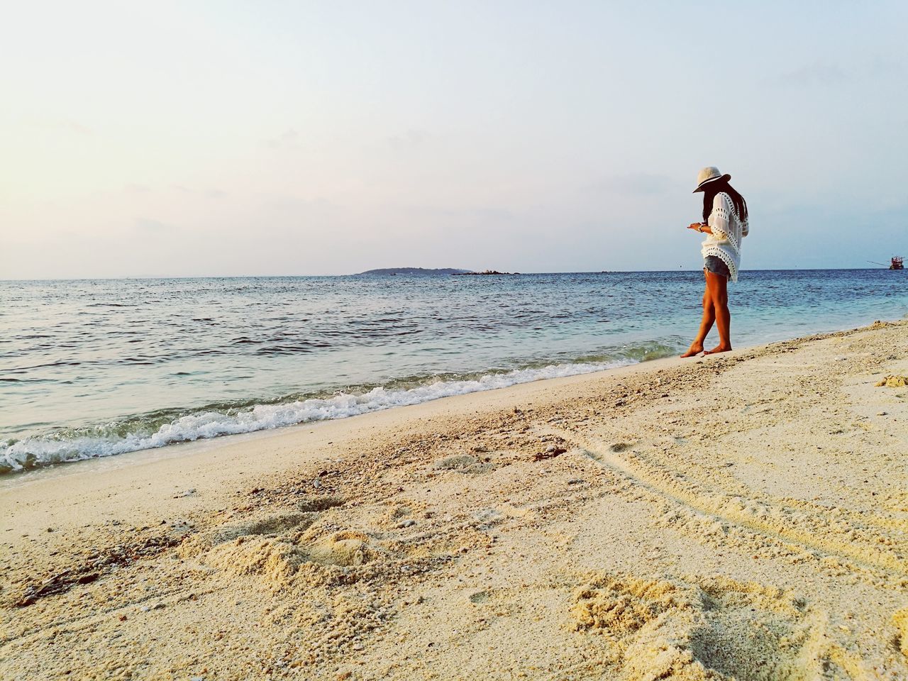 Sand sea adult full length horizon over water travel destinations women outdoors people nature coastline beauty in nature