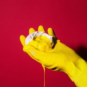 Close-up of hand holding yellow flower