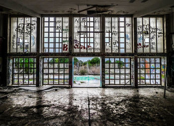 Interior of abandoned building