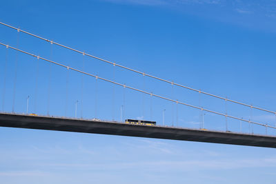 Low angle view of bridge against sky