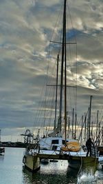 Boats in harbor