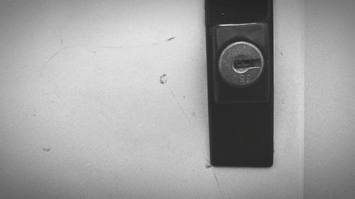 Close-up of metal door
