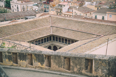 View from above on historical building in tortosa