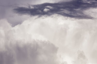 Low angle view of cloudy sky