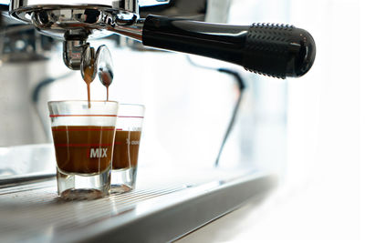 Close-up of coffee cup on table in cafe