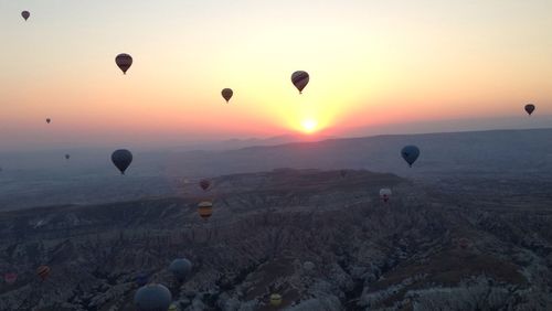Scenic view of sunset over landscape