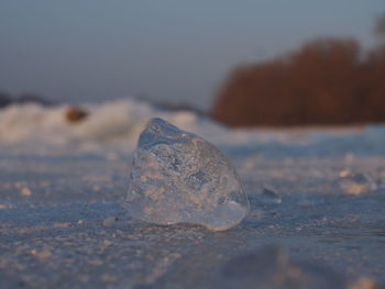 Close-up of water against sky