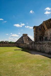 View of fort against cloudy sky