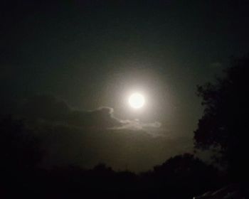 Low angle view of moon at night