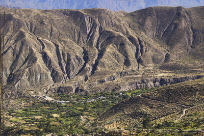 Panoramic view of landscape and mountains