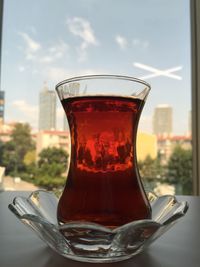 Close-up of drink on table