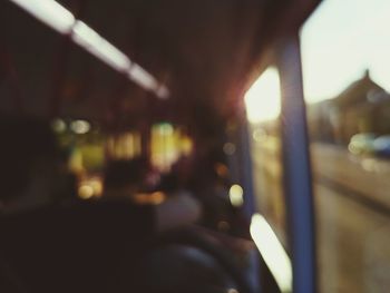 Close-up of train window