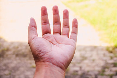 Close-up of human hand