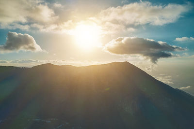 Panoramic view from the top of avila mountain in galipan, facing the caribbean sea la guaira