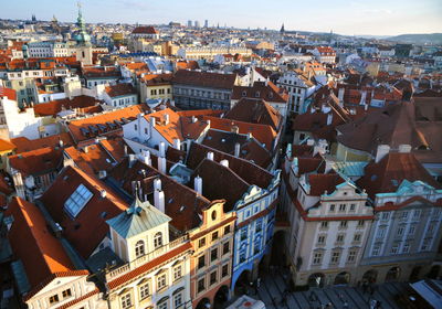 High angle view of townscape