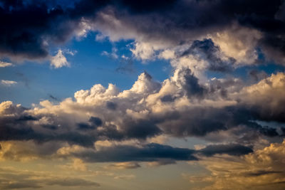 Low angle view of clouds in sky