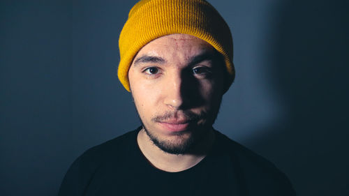 Portrait of man wearing hat