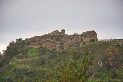 Low angle view of castle against sky