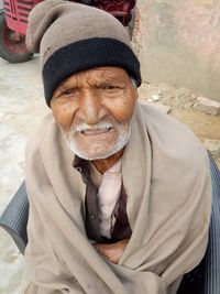 Portrait of man wearing hat