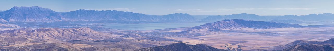 Panoramic view of dramatic landscape