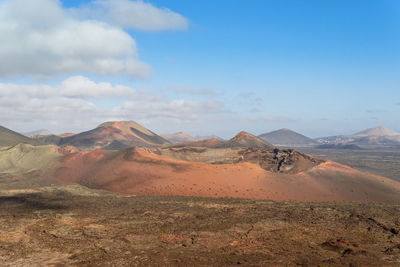 Scenic view of arid landscape against sky