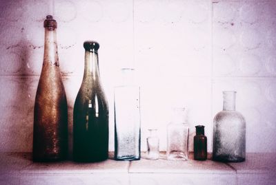 Wine bottles on bottle